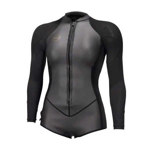 O'Neill 2/1mm Bahia Women's Long Sleeve Surf Suit 4 Glide Black