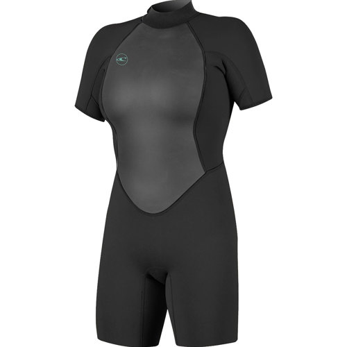 O'neill 3/2mm Reactor II Women's Springsuit Wetsuit 12 Black/Black
