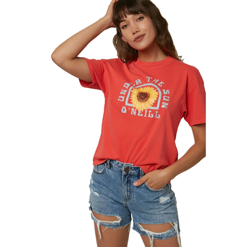 O'Neill Under The Sun Graphic Tee for Women Bittersweet Small