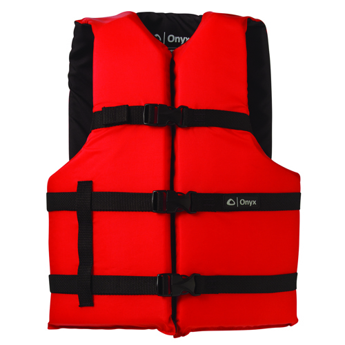 Onyx General Purpose Life Jacket for Infant/Child Adult Oversized Red