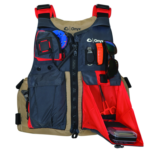 Onyx Kayak Fishing Life Vest Universal Tan