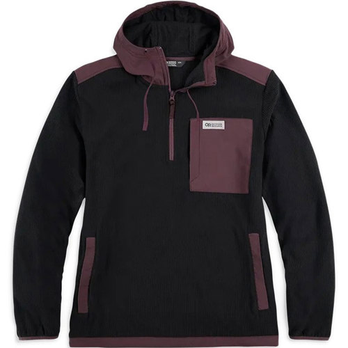 Outdoor Research Trail Mix Pullover Hoodie for Men X-Large Black/Elk