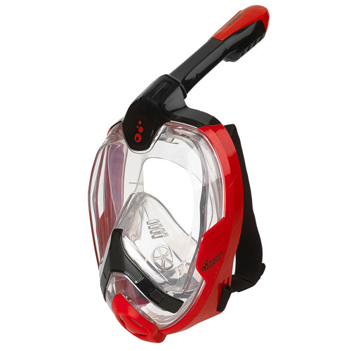 Phantom Aquatics Voda Full Face Snorkel Mask Red Large