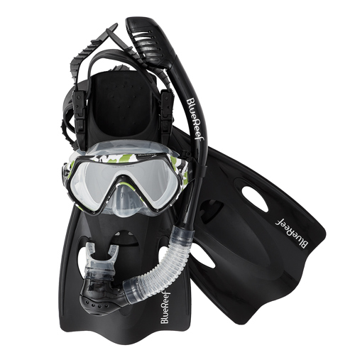 Blue Reef Dreamers Kids Snorkeling  Set Camo
