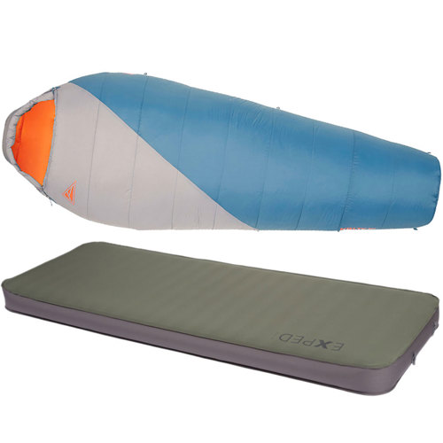 Exped MegaMat 10 Self Inflating Air Mattress with Kelty Cosmic 20F Sleeping Bag