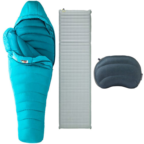 Marmot Xenon Sleeping Bag w/Therm-A-Rest NeoAir Sleeping Pad and Air Head Pillow