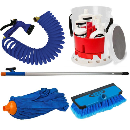 Shurhold 5 Gallon Bucket Bundle w/SeaDog Boat Hook, Brush/Squeegee