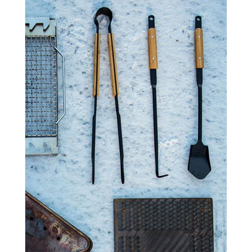 Snow Peak Pack & Carry Fireplace Coal Bed w/Takibi Grill Set, Jikaro Table,Tools