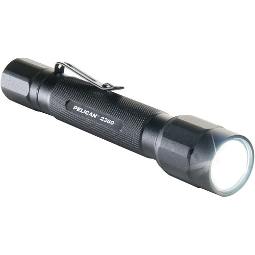 Pelican 2360 LED Flashlight, 375 Lumens High, 29 Lumens Low, Black