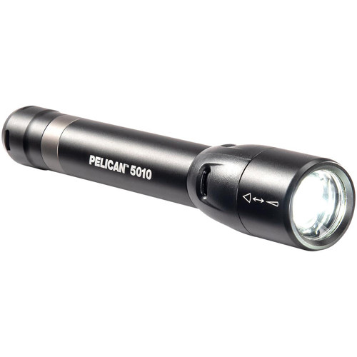 Pelican 5010 LED Flashlight, 392 Lumens, Black, AA Battery Power