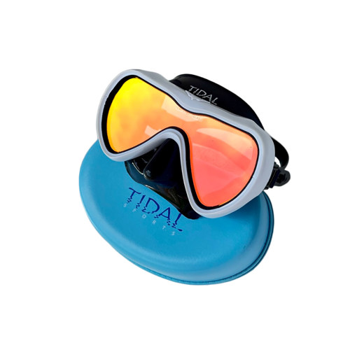 ProShot Single-Lens Tidal Mask White with Tinted Red Lens & Black Skirt
