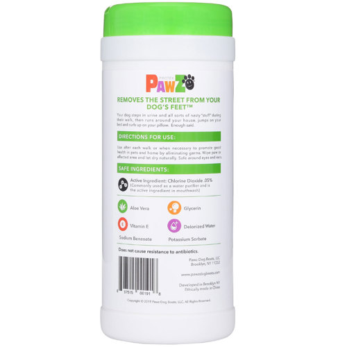 Pawz SaniPaw Daily Paw Wipes 60 count