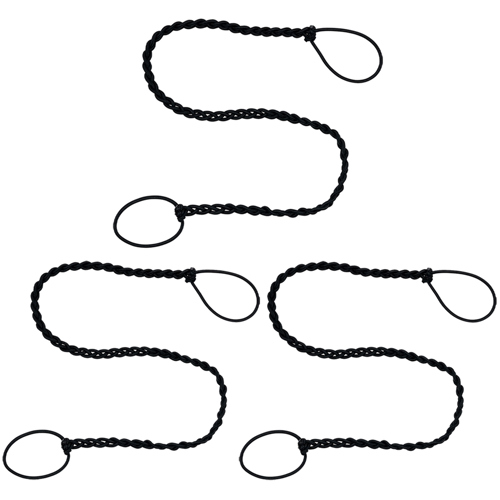 Rip Tie 2.5mm Tangle Free Hair Tie 24" Black 3-Pack
