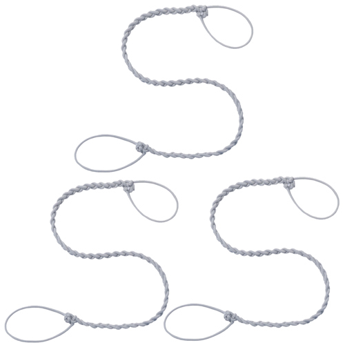 Rip Tie 2.5mm Tangle Free Hair Tie 24" Gray 3-Pack