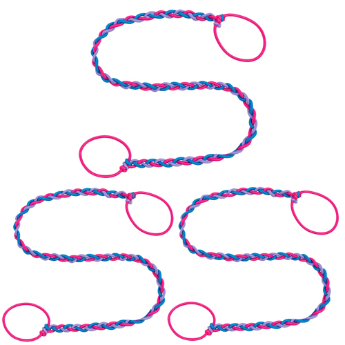 Rip Tie 2.5mm Tangle Free Hair Tie 24" Sunset 3-Pack