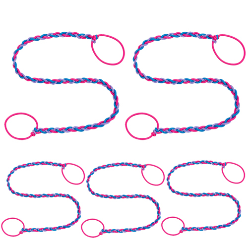 Rip Tie 2.5mm Tangle Free Hair Tie 24" Sunset 5-Pack
