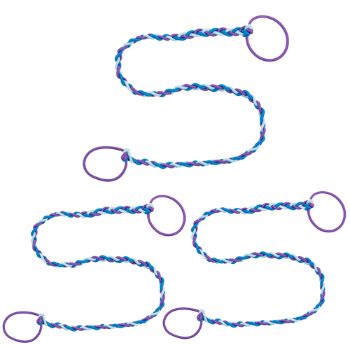 Rip Tie 2.5mm Tangle Free Hair Tie 24" Rippled Water 3-Pack