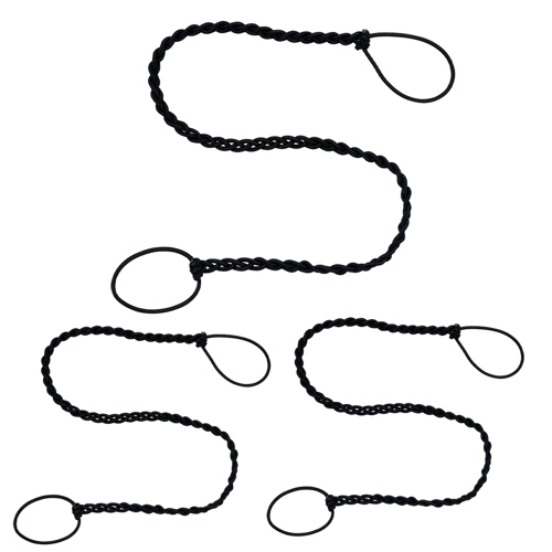 Rip Tie 2.5mm Tangle Free Hair Tie 34" Black 3-Pack
