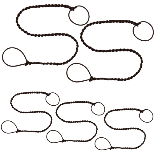 Rip Tie 2.5mm Tangle Free Hair Tie 34" Brown 5-Pack