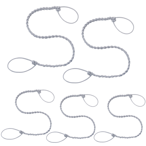 Rip Tie 2.5mm Tangle Free Hair Tie 34" Gray 5-Pack