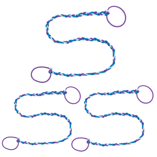 Rip Tie 2.5mm Tangle Free Hair Tie 34" Rippled Water 3-Pack