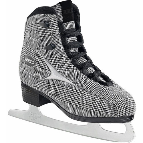 Roces Brits Ice Skate for Women, Black/White Checked 8