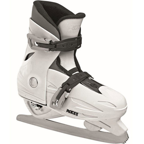 Roces MCK II Figure Ice Skate for Kids, Adjustable, White/Black 4-7
