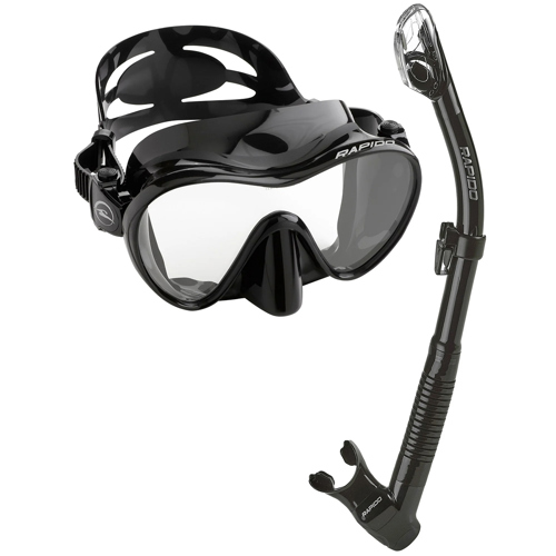 Rapido Active Frameless Mask and Snorkel Combo Black