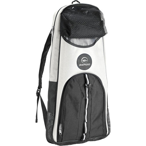 Rapido Deluxe Mask, Fins and Snorkel Bag Gray