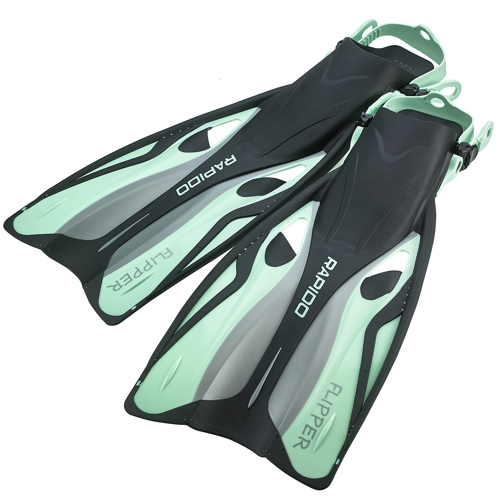Rapido Flipper Open Heel Fins Medium-Large/X-Large Mint