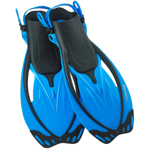 Rapido Marine Open Heel Adjustable Fins Small/Medium Blue