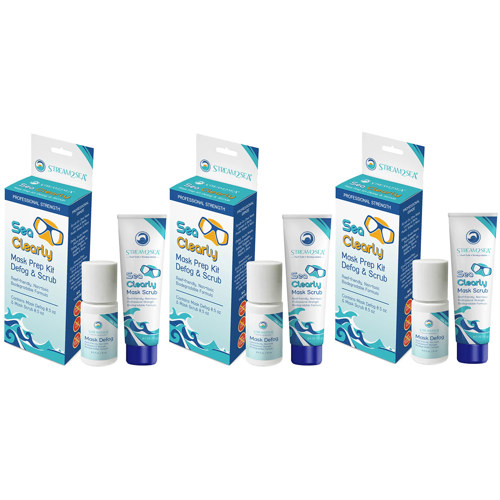 Stream2Sea Sea Clearly Mask Prep Kit Defog & Scrub 3-Pack