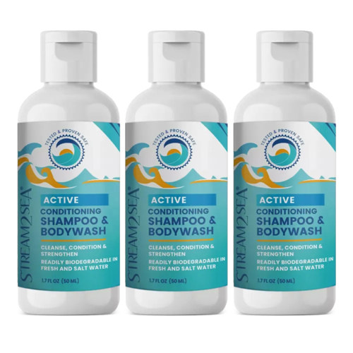 Stream2Sea Conditioning Shampoo and Bodywash, 1.8 fl. oz (50 ml) 3-Pack