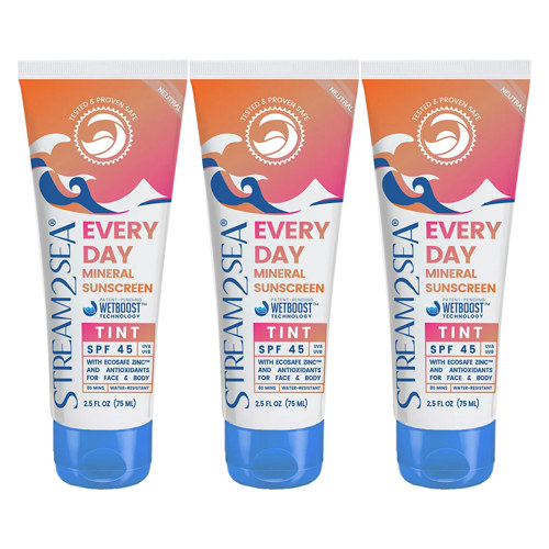 Stream2Sea Every Day Tint Mineral Sunscreen SPF 45 3-Pack