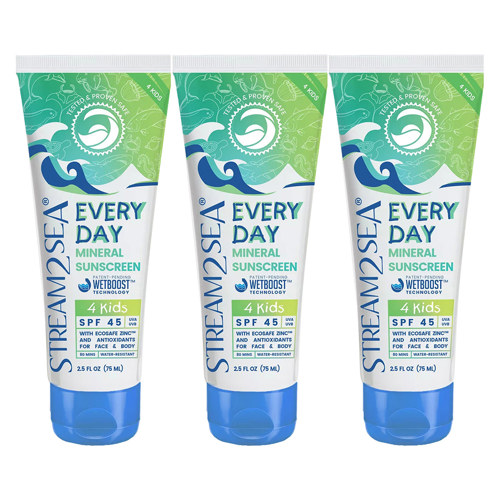 Stream2Sea Every Day Mineral Sunscreen 4 Kids SPF 45 3-Pack