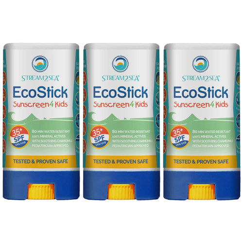 Stream2Sea EcoStick Sunscreen for Kids 3-Pack