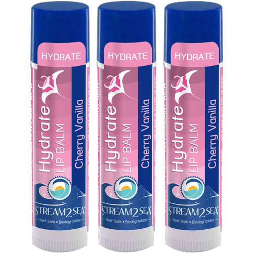 Stream2Sea Hydrate Lip Balm 3-Pack Cherry Vanilla