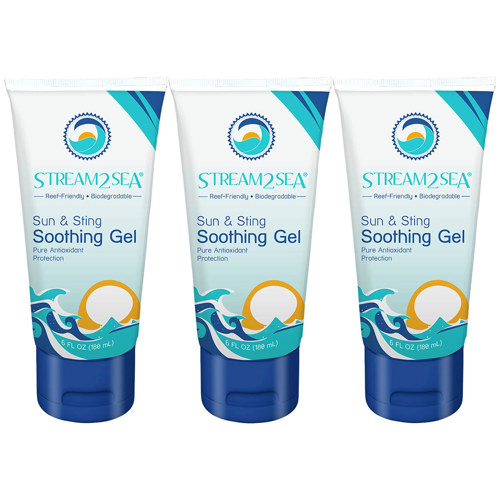 Stream2Sea Soothing Aloe Vera Gel, 6 fl. oz. (180 ml) 3-Pack