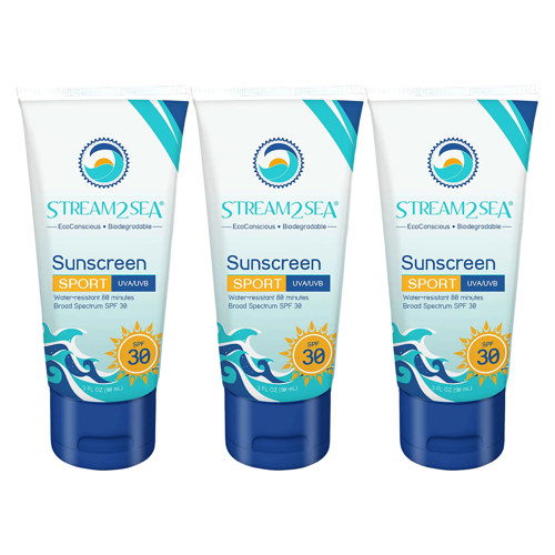 Stream2Sea Sunscreen Sport SPF 30, 3 fl. oz. (90 ml) 3-Pack