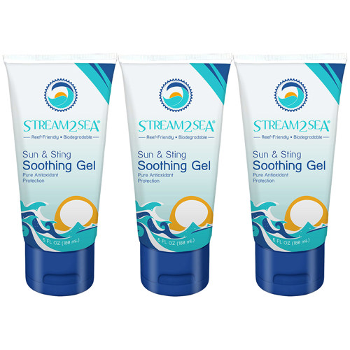 Stream2Sea Sun & Jellyfish Sting Soothing Gel, 6 fl. oz. 3-Pack