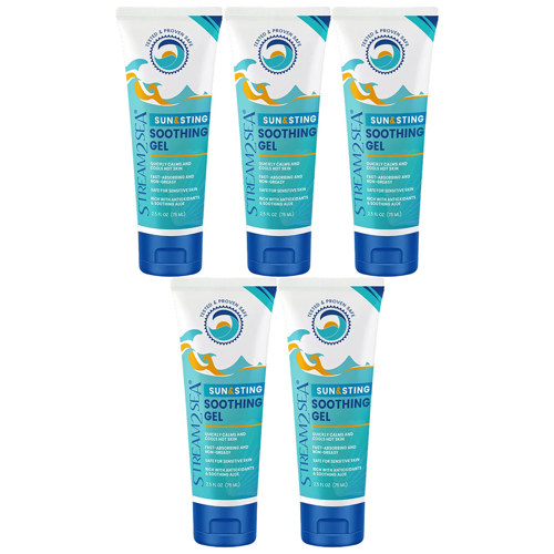 Stream2Sea Sun & Sting Soothing Gel, 2.5 fl. oz (75ml) 5-Pack