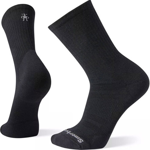 SmartWool Athletic Light Crew Socks for Men, 2-Pack Large Black