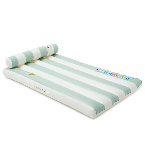 SunnyLife Luxe Lilo Inflatable Green Stripe