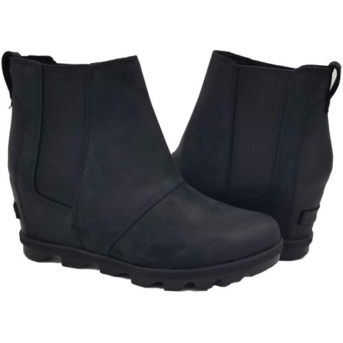 sorel joan of arctic wedge black