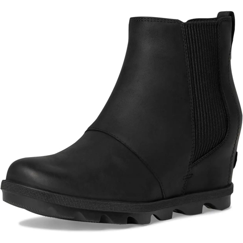 Sorel Joan Rhapsody Chelsea Wedge Boots for Women Black 7