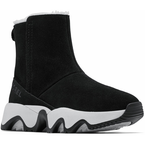 Sorel Kinetic Impact Short Waterproof Boots for Women Black/Sea Salt 7