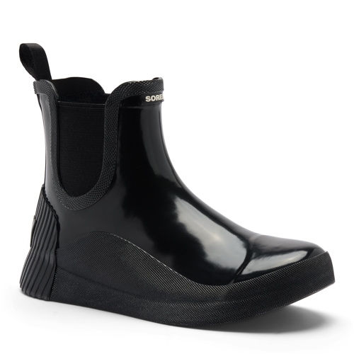 Sorel Out N About IV Chelsea Waterproof Rain Boots for Women Black/Sea Salt 9.5