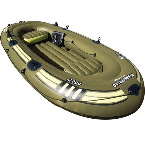 Solstice Outdoorsman Inflatable Fishing Boat 6-Person Green