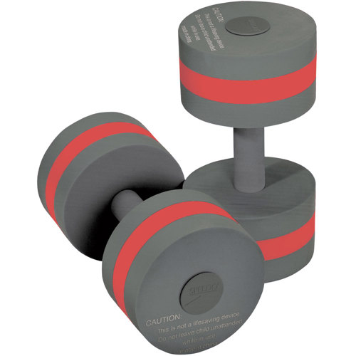Speedo Aqua Fitness Barbells, Charcoal/Red