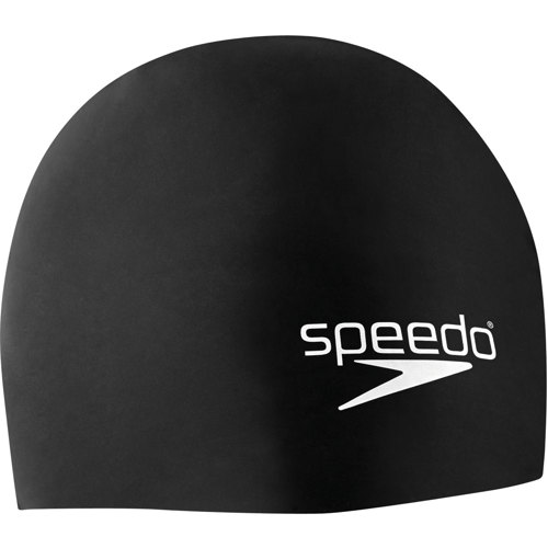 Speedo Solid Silicone Elastomeric Fit Cap Black